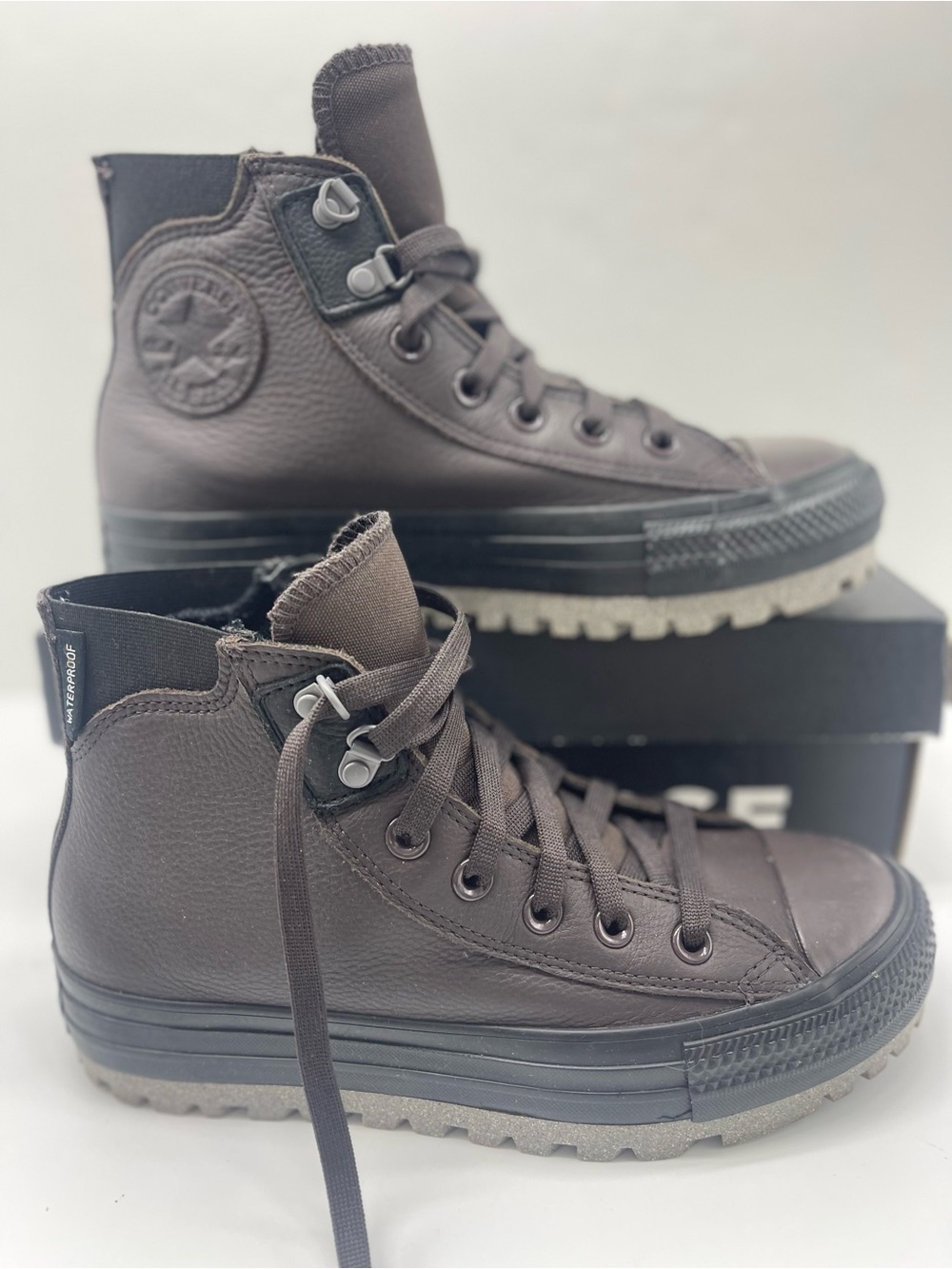 Converse WMNS CTAS CITY TREK WP HI COFFEE NUT/BLACK/SHARKSKIN Boots Cold Weather